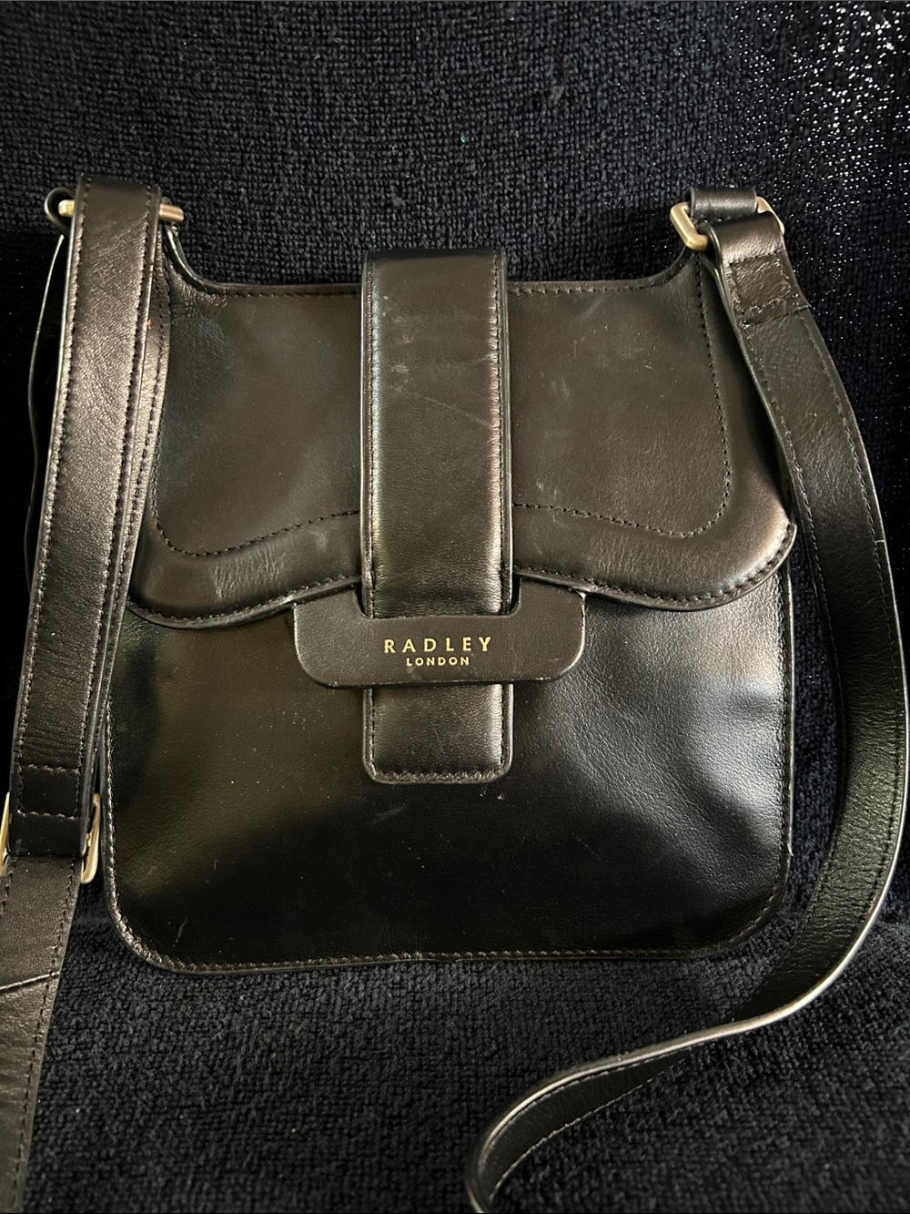 Radley London Leather Crossbody with Dog Charm & Magnetic Closure